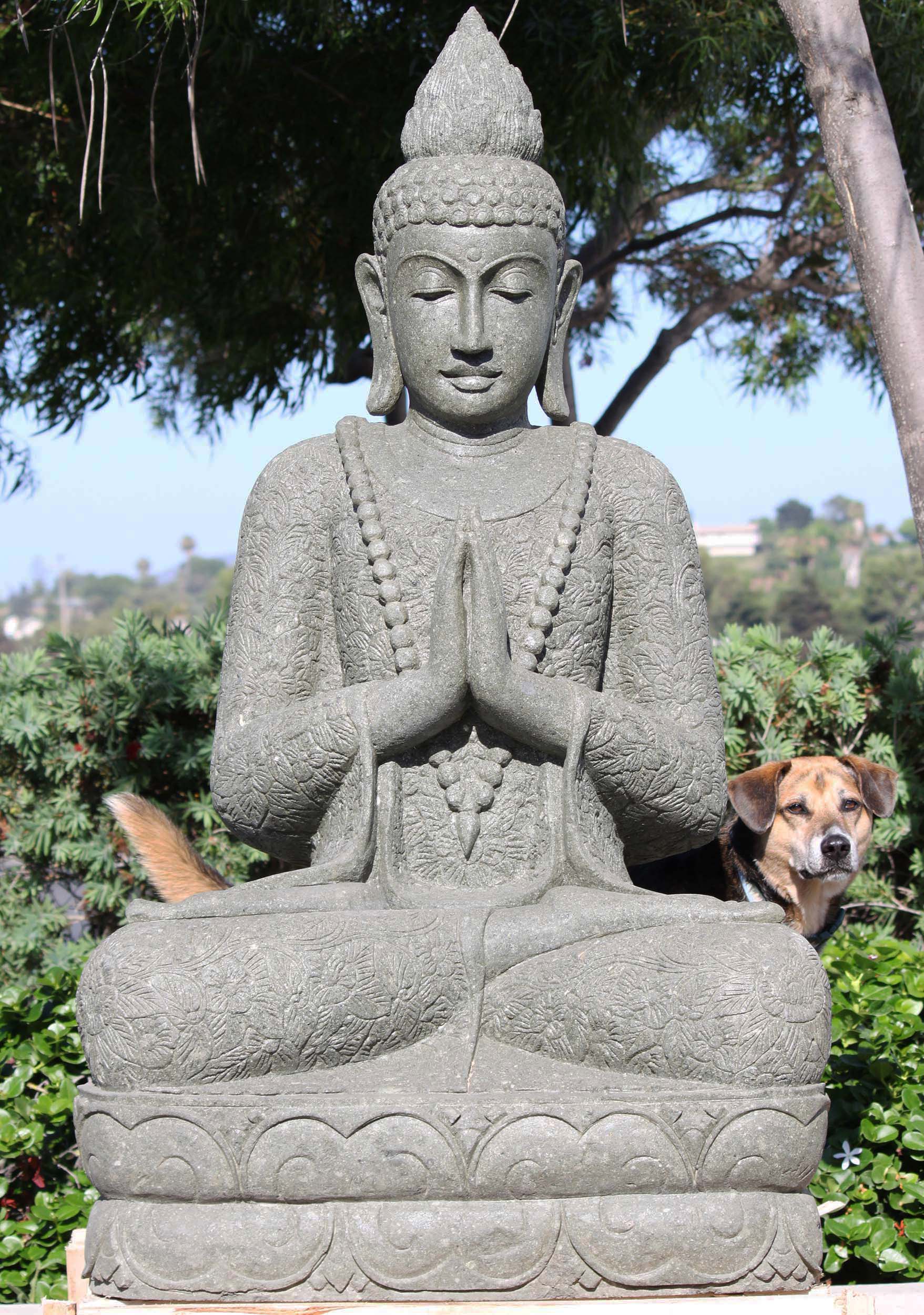 Stone Namaste Garden Buddha Sculpture 59"