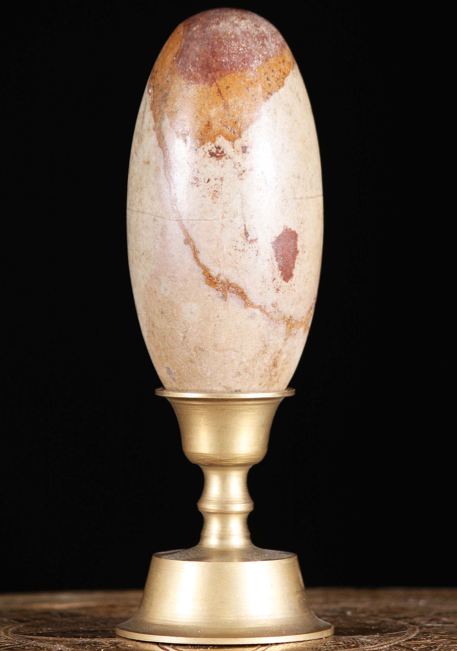 Naramada Shiva Lingam With Holder 7"