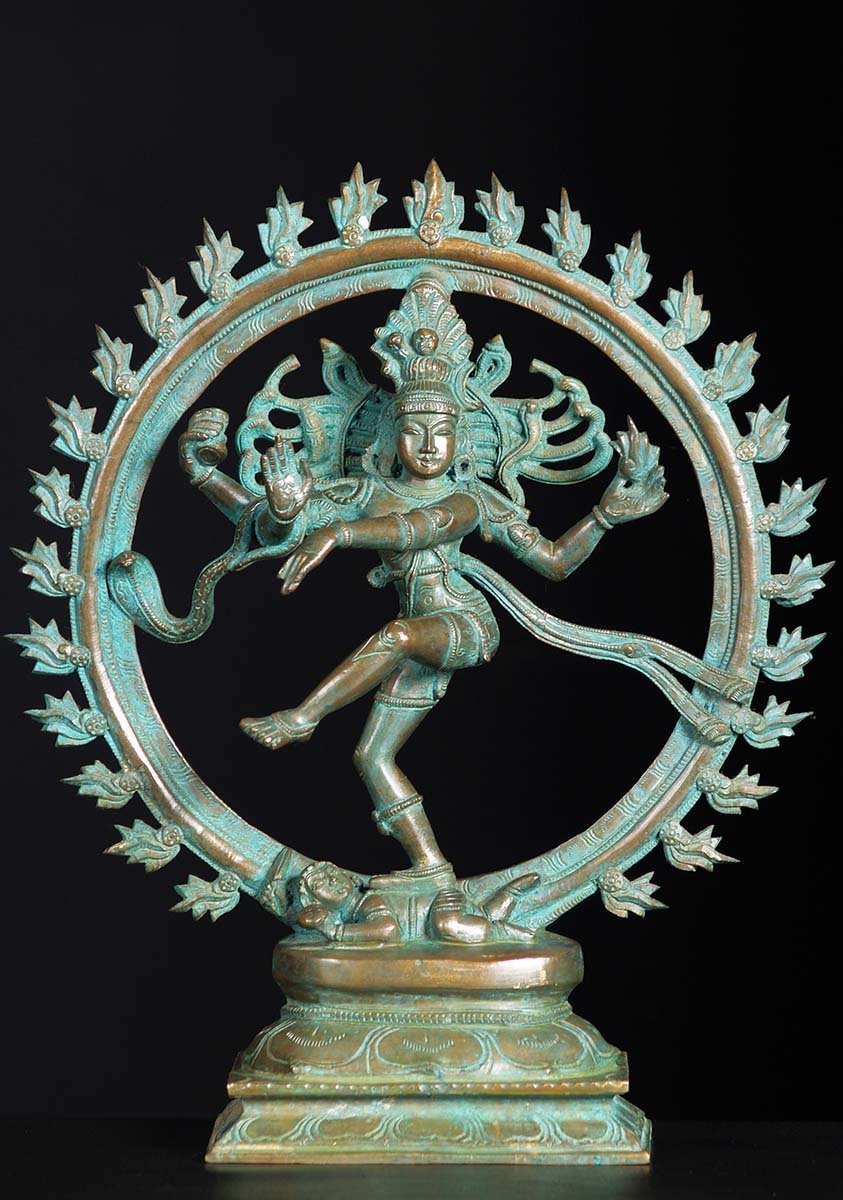 Bronze Shiva Nataraja Sculpture 13"