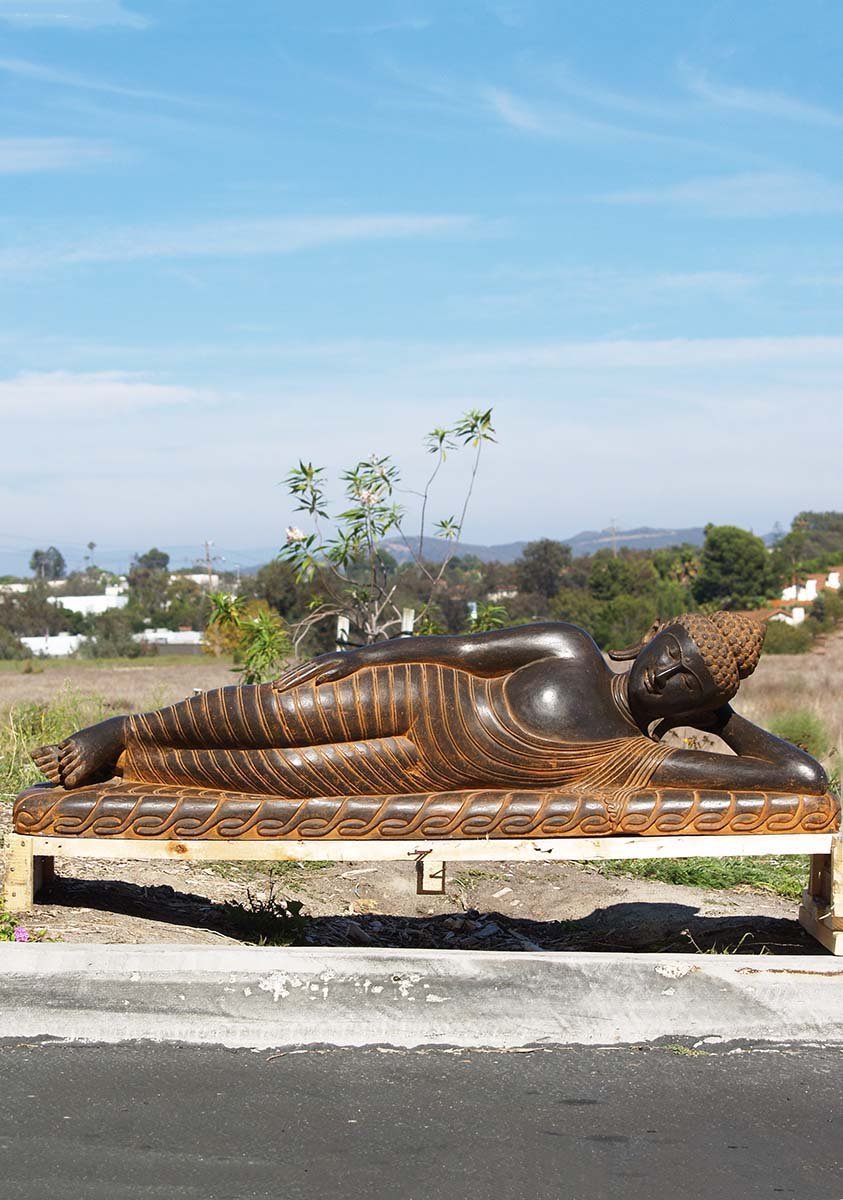 Reclining Buddha Wearing Saffron Robes 60"