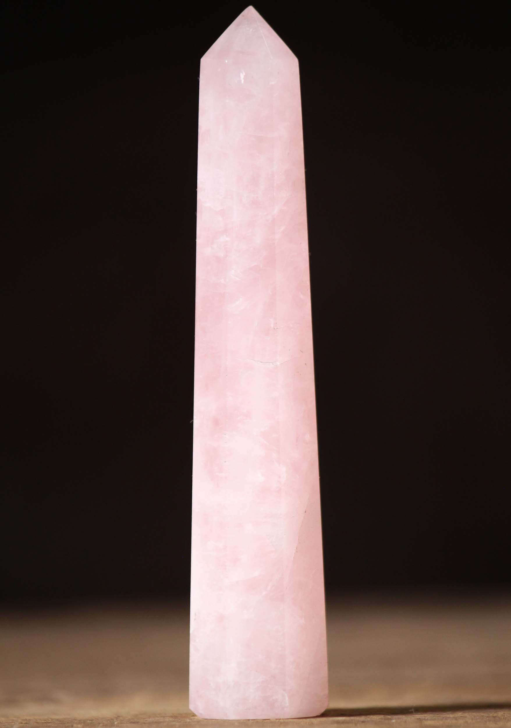 Rose Quartz Crystal Tower Obelisk 5"