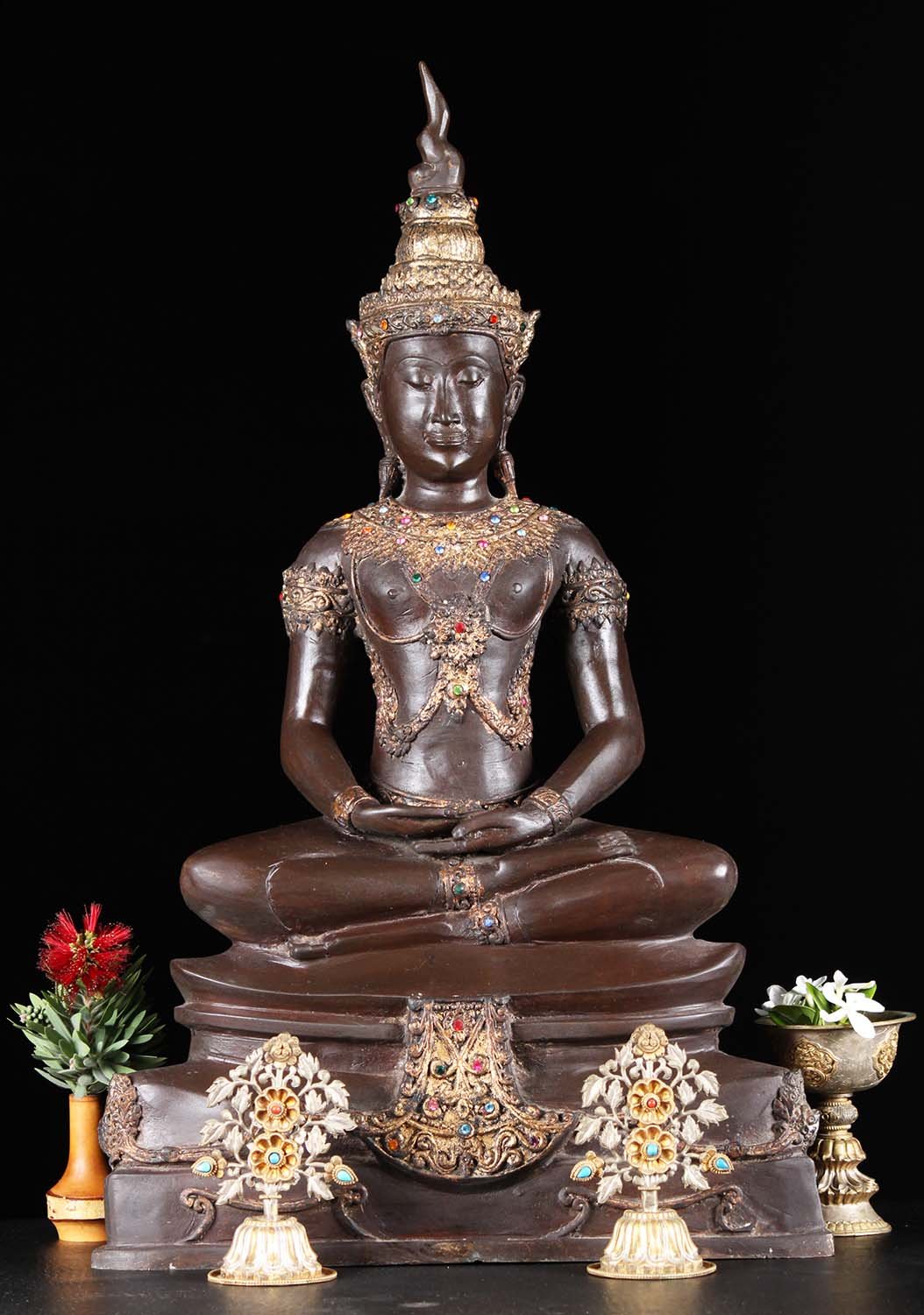 Royal Ayutthaya Meditating Buddha Statue 24"