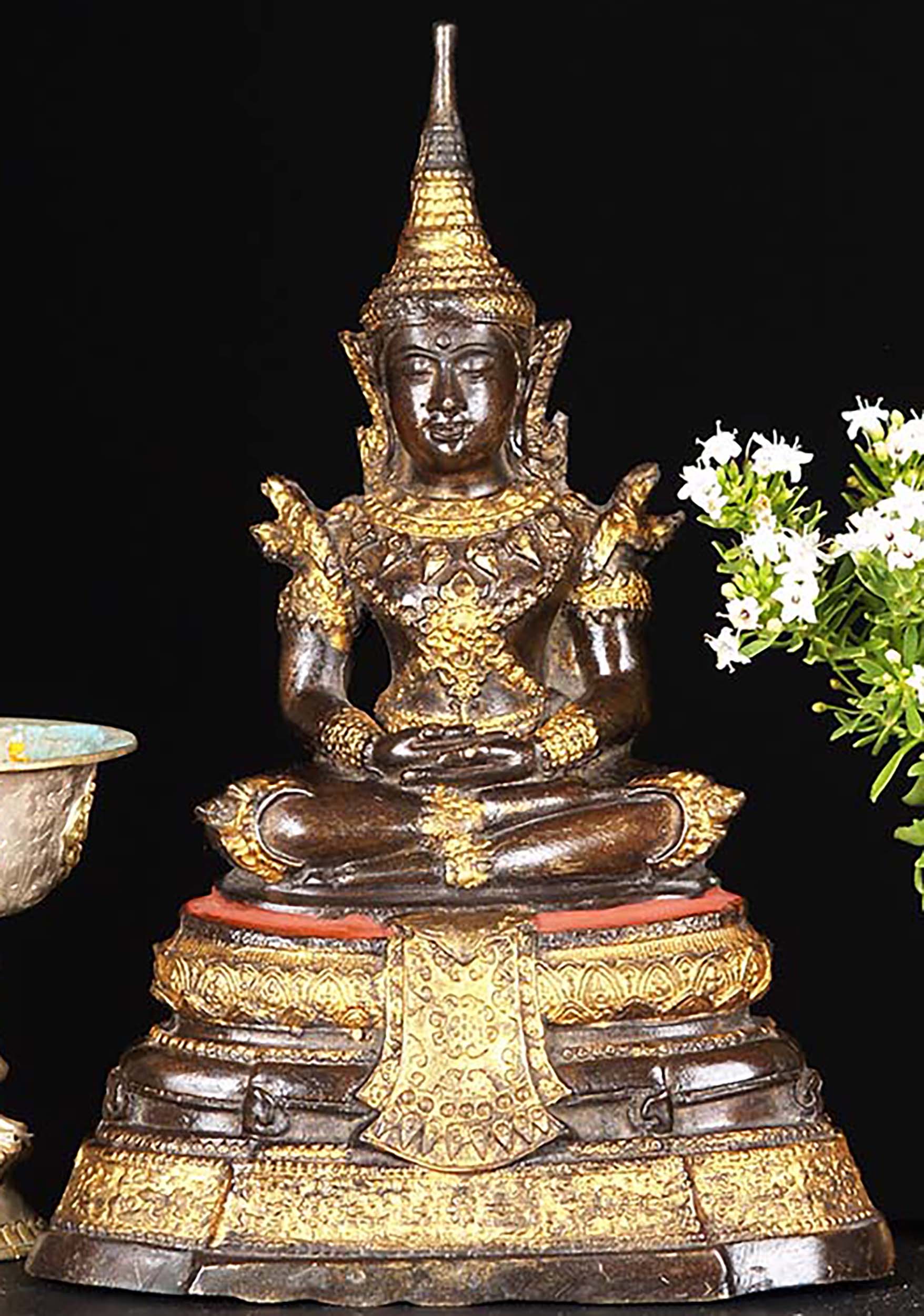 Thai Brass Ratanakosin Buddha Statue 11