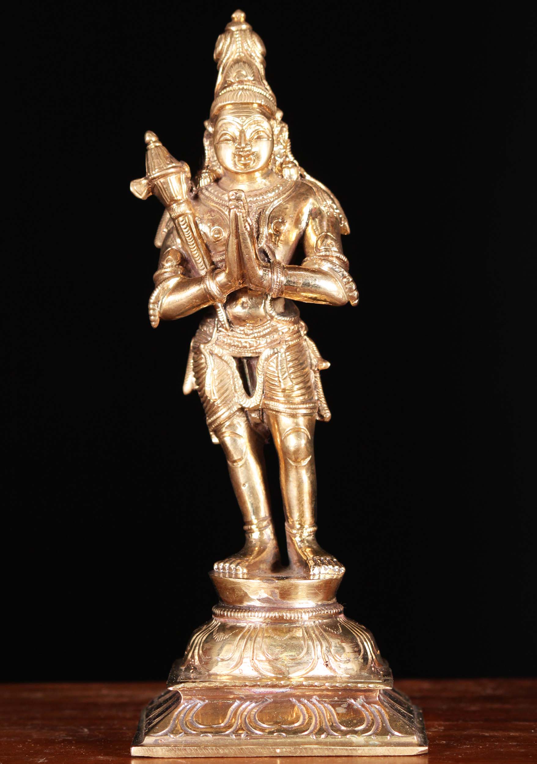 Bronze Lord Shiva Statue Holding Ax 8"