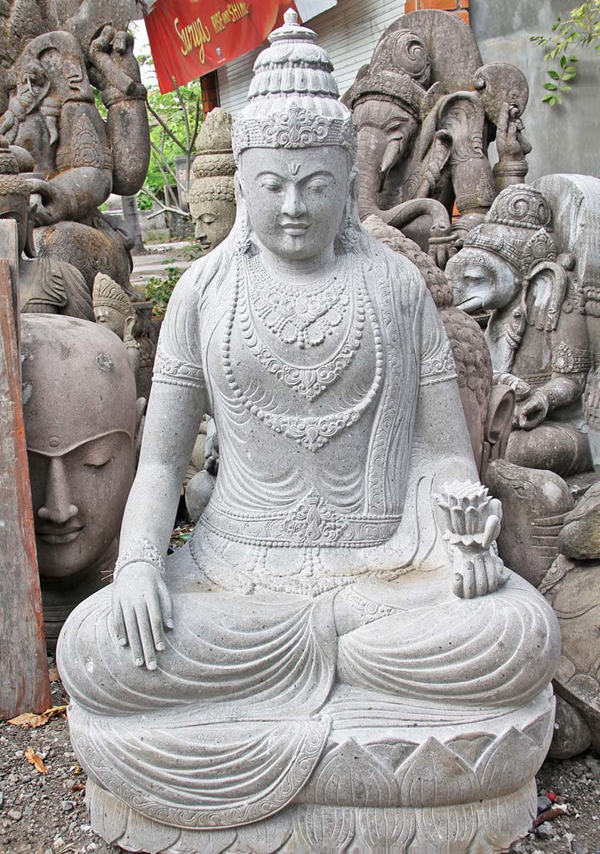 Stone Seated Vishnu Sculpture 67