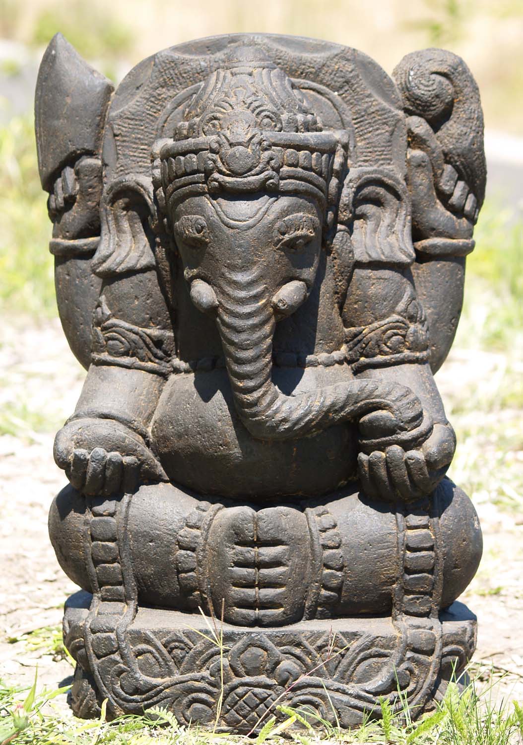 Stone Small Garden Ganesh Statue 22"