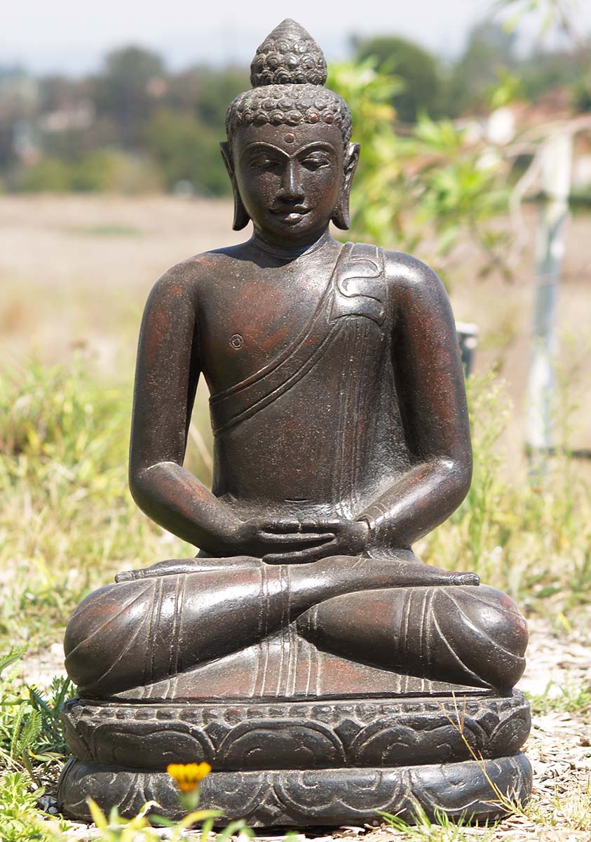 SOLD Stone Garden Meditating Buddha Statue 25