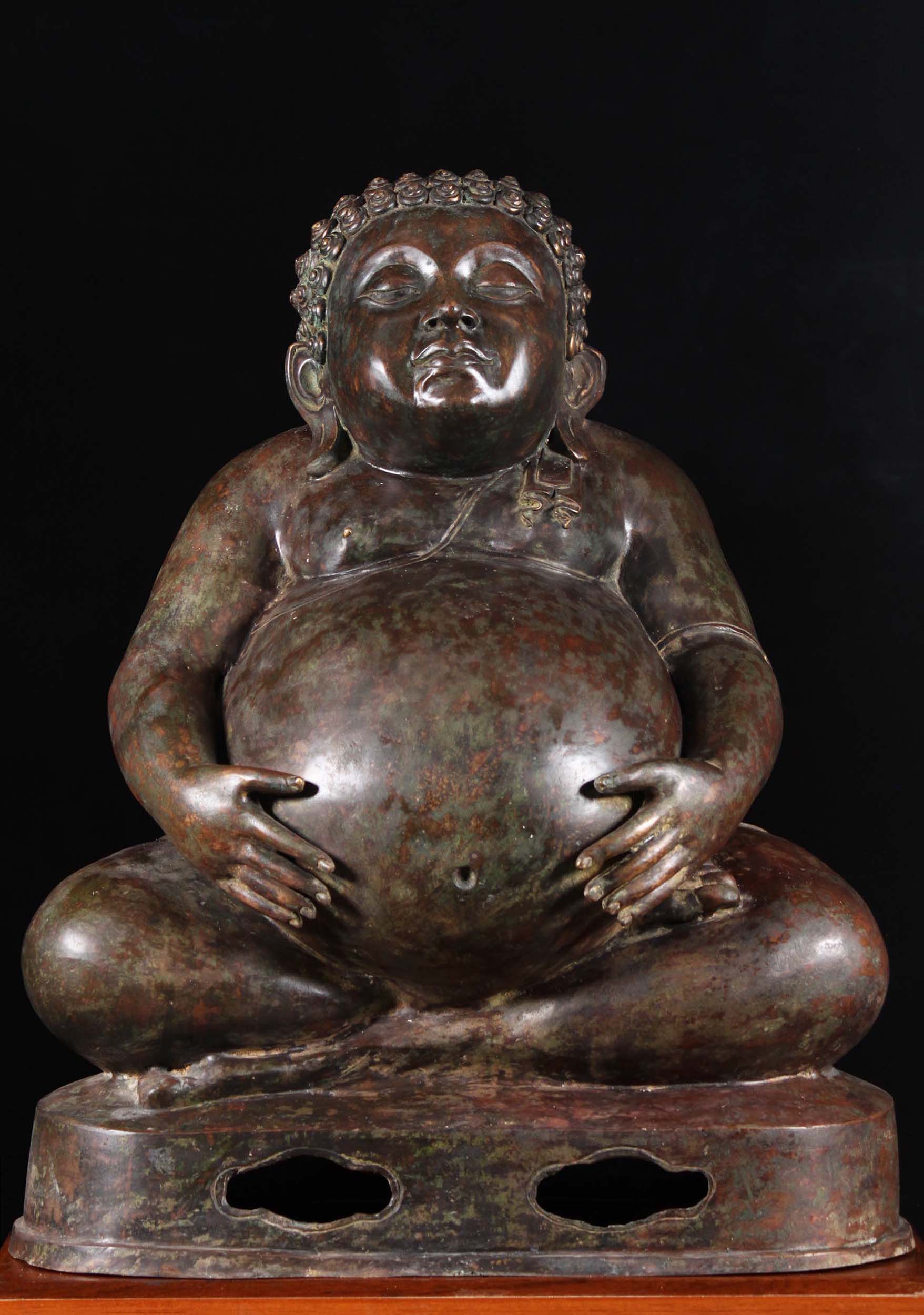 Thai Songachai Fat And Happy Buddha Statue 37 104t6