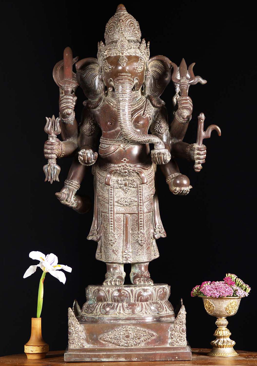 Brass Superb Standing Ganesha Statue 27"