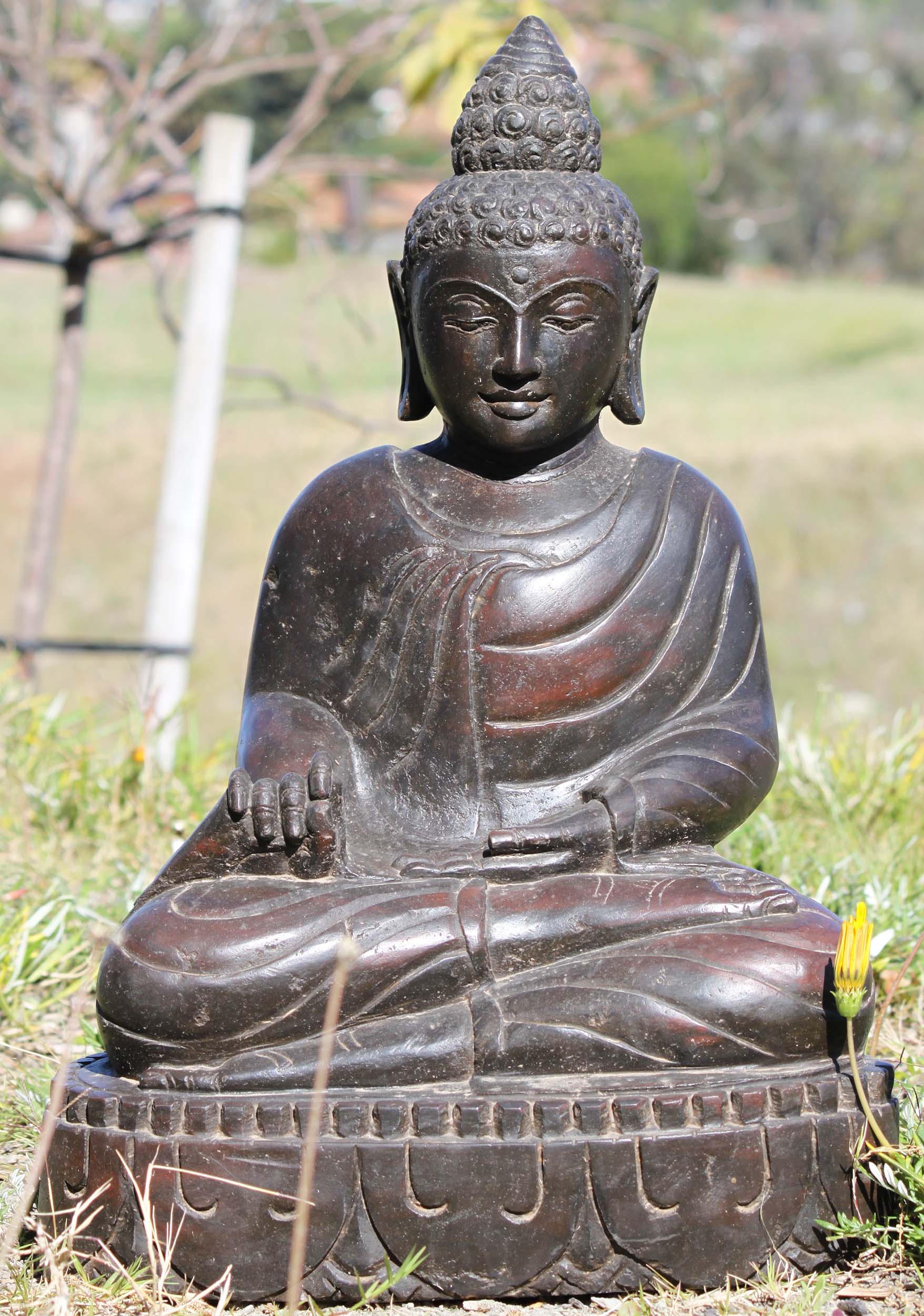 SOLD Stone Buddha Garden Statue 23