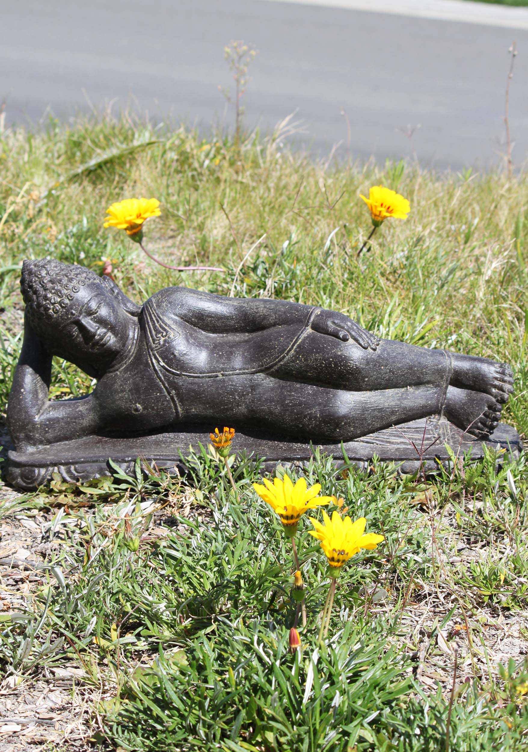 Reclining Sleeping Garden Buddha Statue The Buddha's Pose just Before Dying 21"