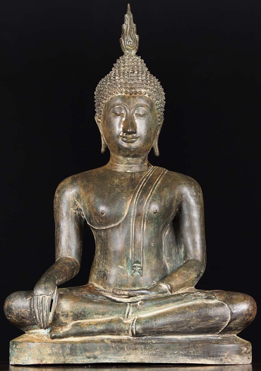 Meditating Sukhothai Buddha Statue 30"