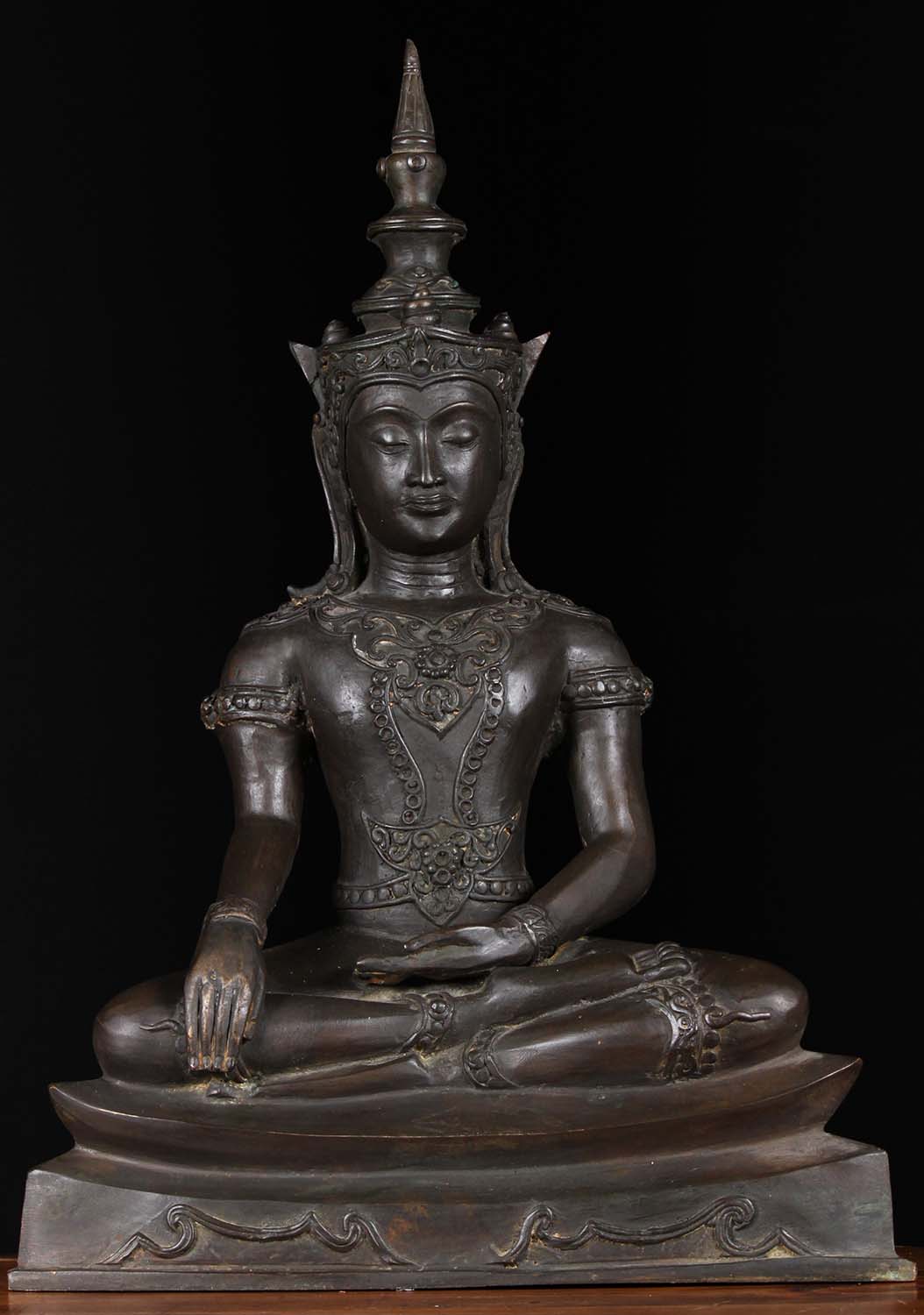 Brass Thai Ayutthaya Style Buddha Statue 22