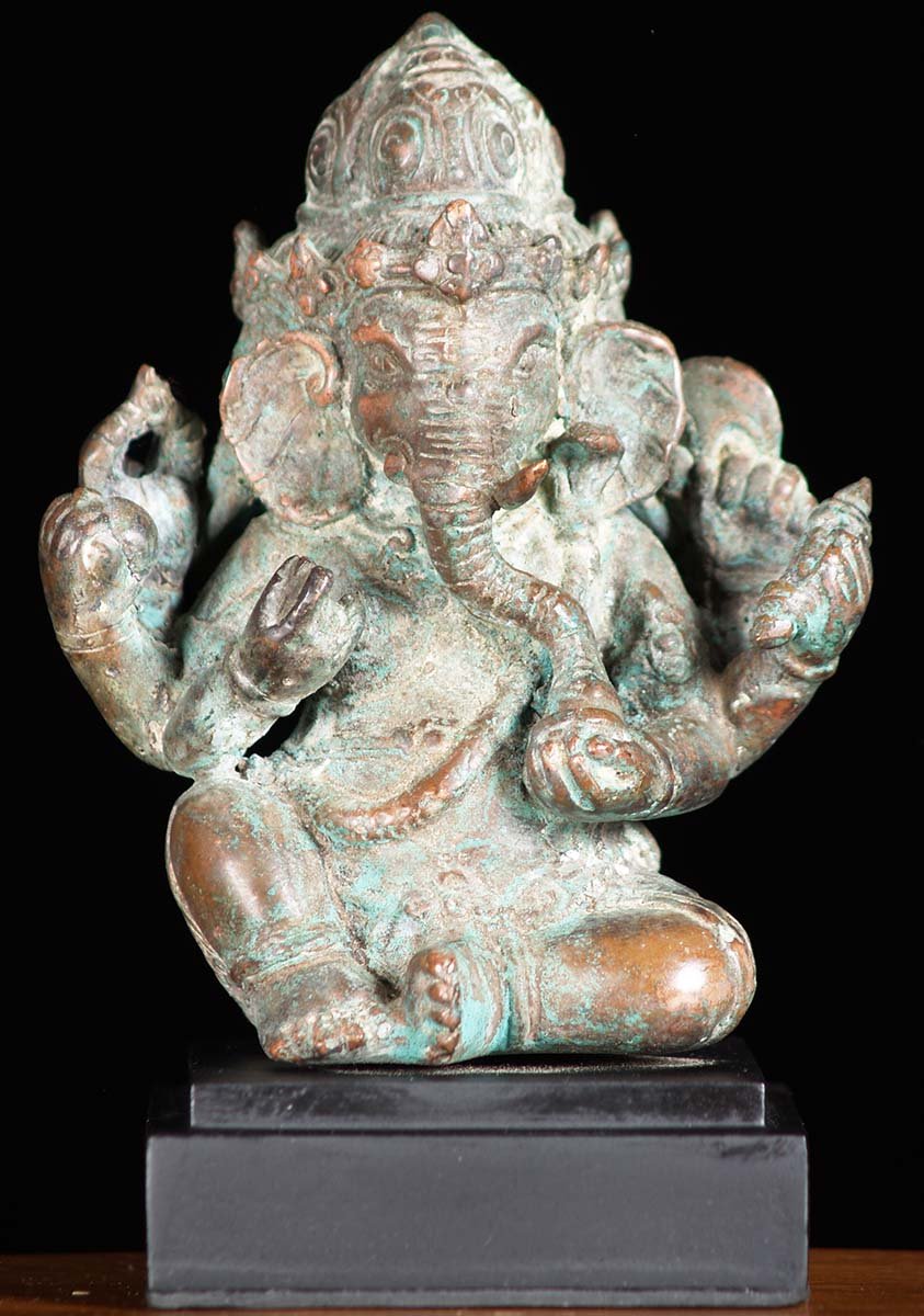 Three Headed Ganesh Statue 6"