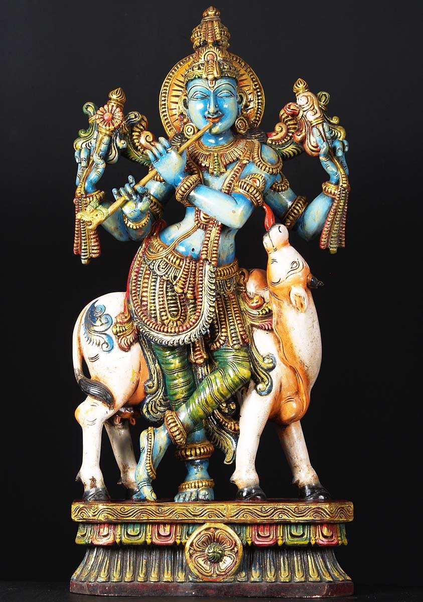 Venugopal Wood Carving 36"