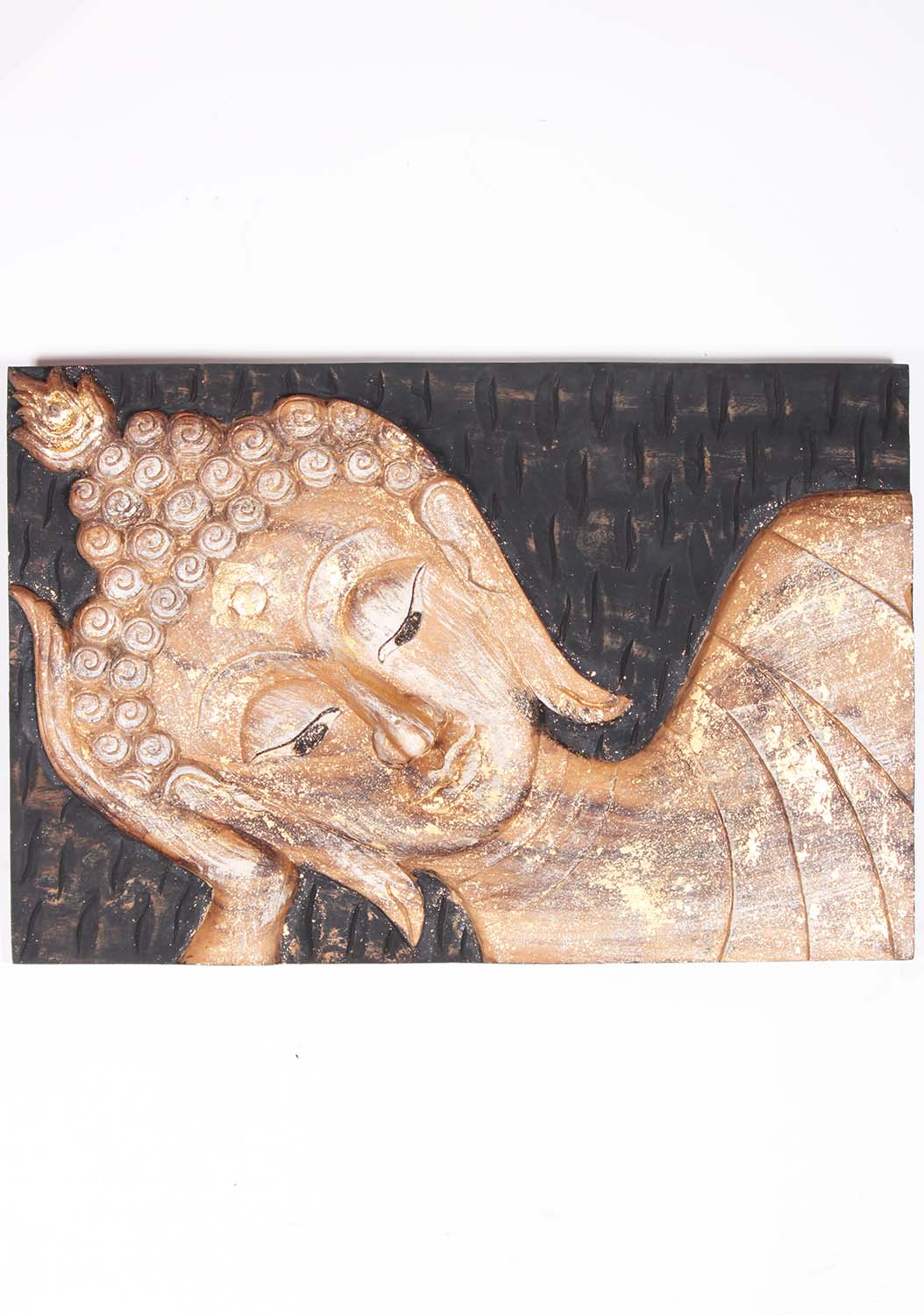 Wooden Reclining Buddha Wall Panel 36"