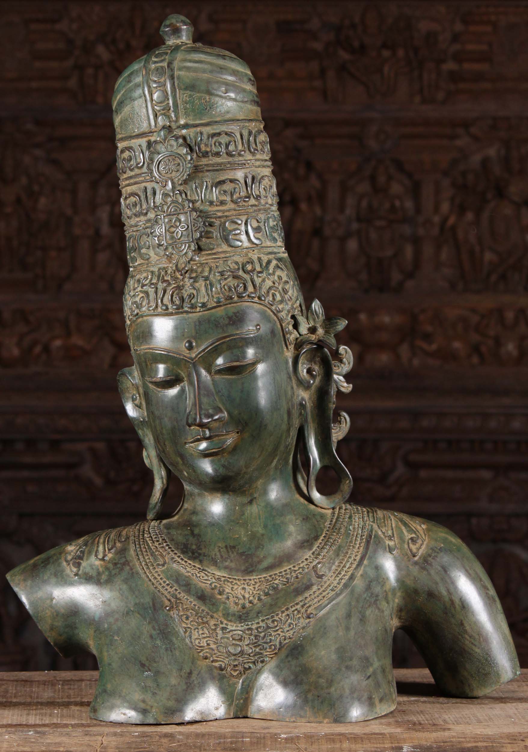 Brass Bust of Beautiful Devi Parvati 30 5 124bw40z 