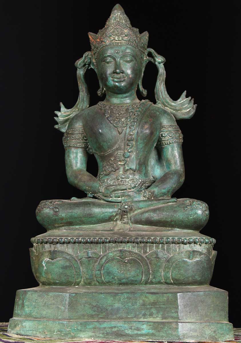 SOLD Thai Brass Chiang Rung Buddha 24