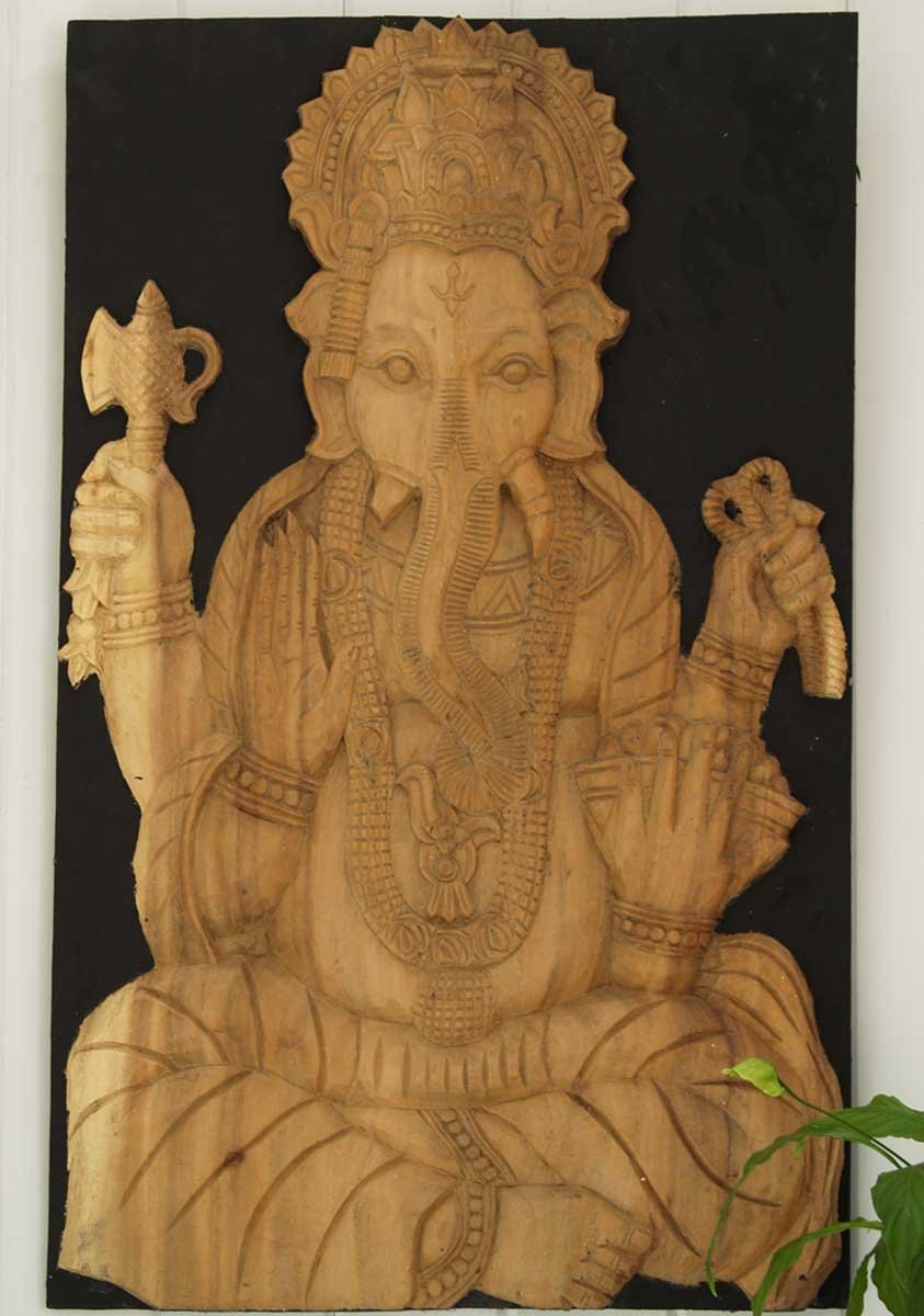 Ganesh Panel Holding Axe & Noose 36"