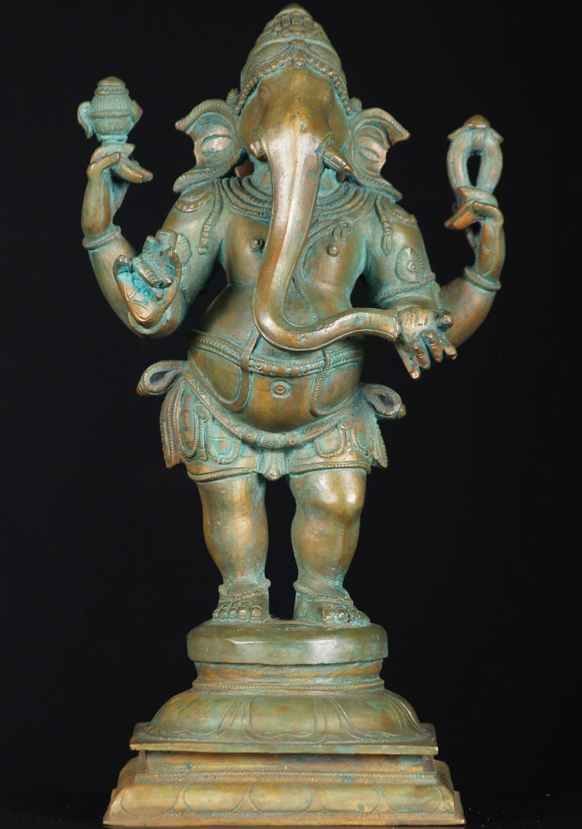 Bronze Classic Ganesh Statue 12"