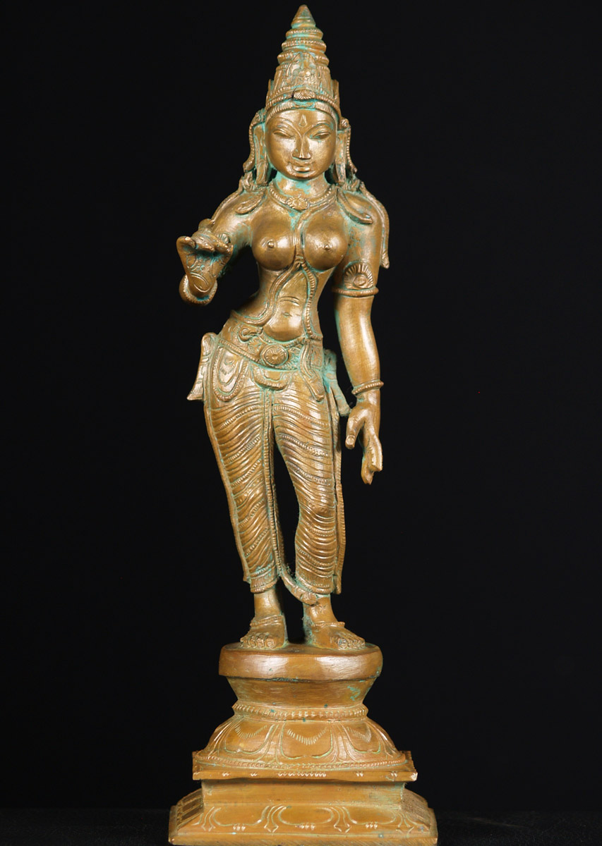 SOLD Bronze Parvati as Shivakami Statue 12