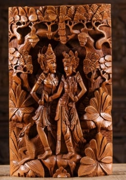 Rama And Sita Hindu Wood Wall Panel 19 124bw87 Hindu Gods Buddha Statues