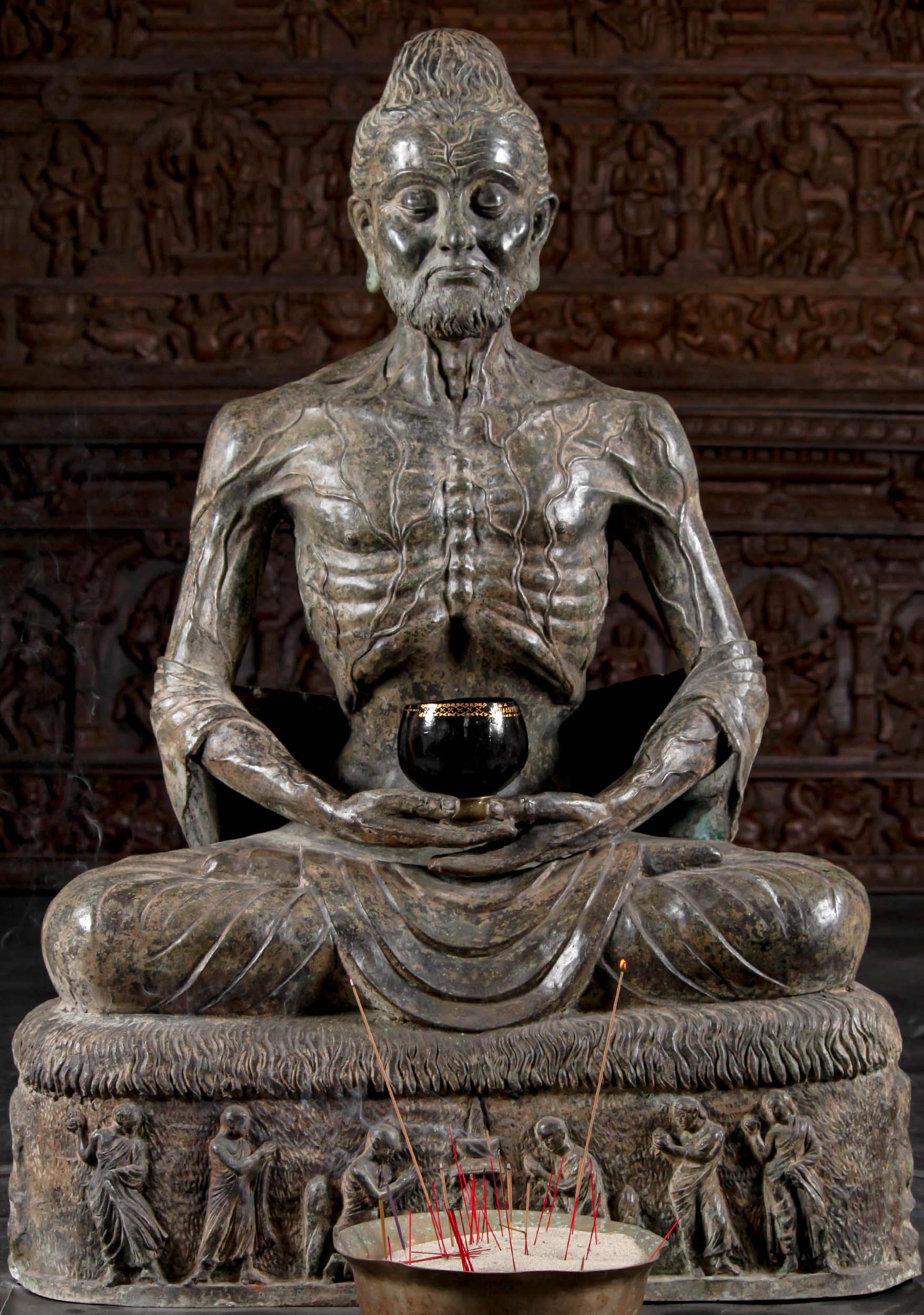 Fasting Buddha, Large Emaciated Buddha, Starving Buddha Statue