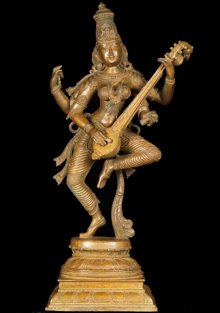 Saraswati Playing the Veena 18"