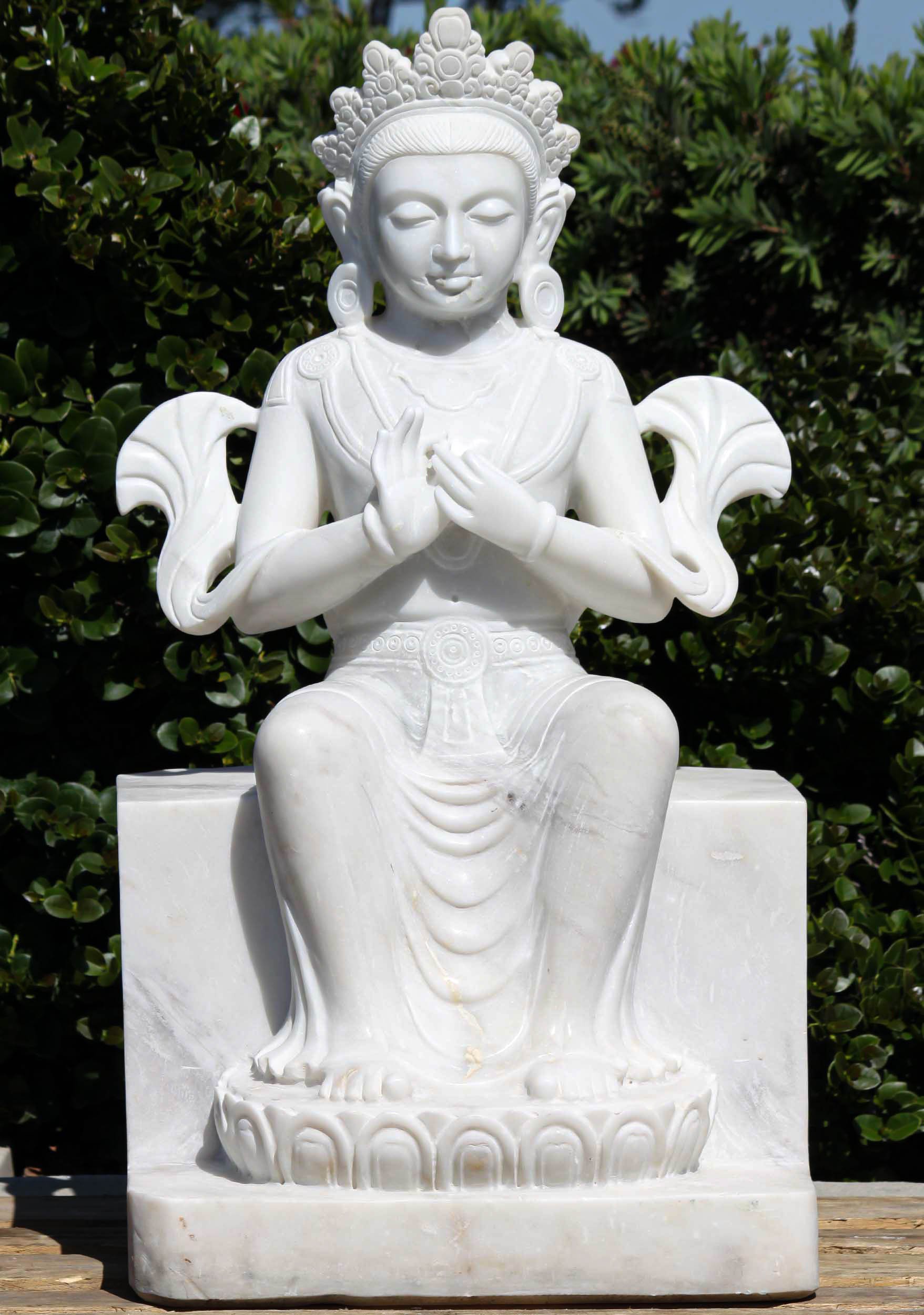 Maitreya Buddha in the Dharmachakra Mudra  37"