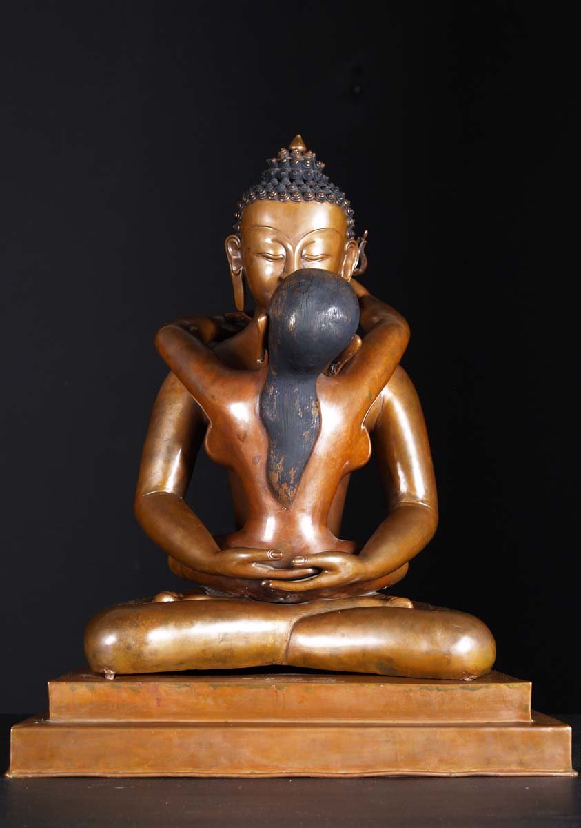 Nepali Yab Yum, Buddha Shakti Statue 23"