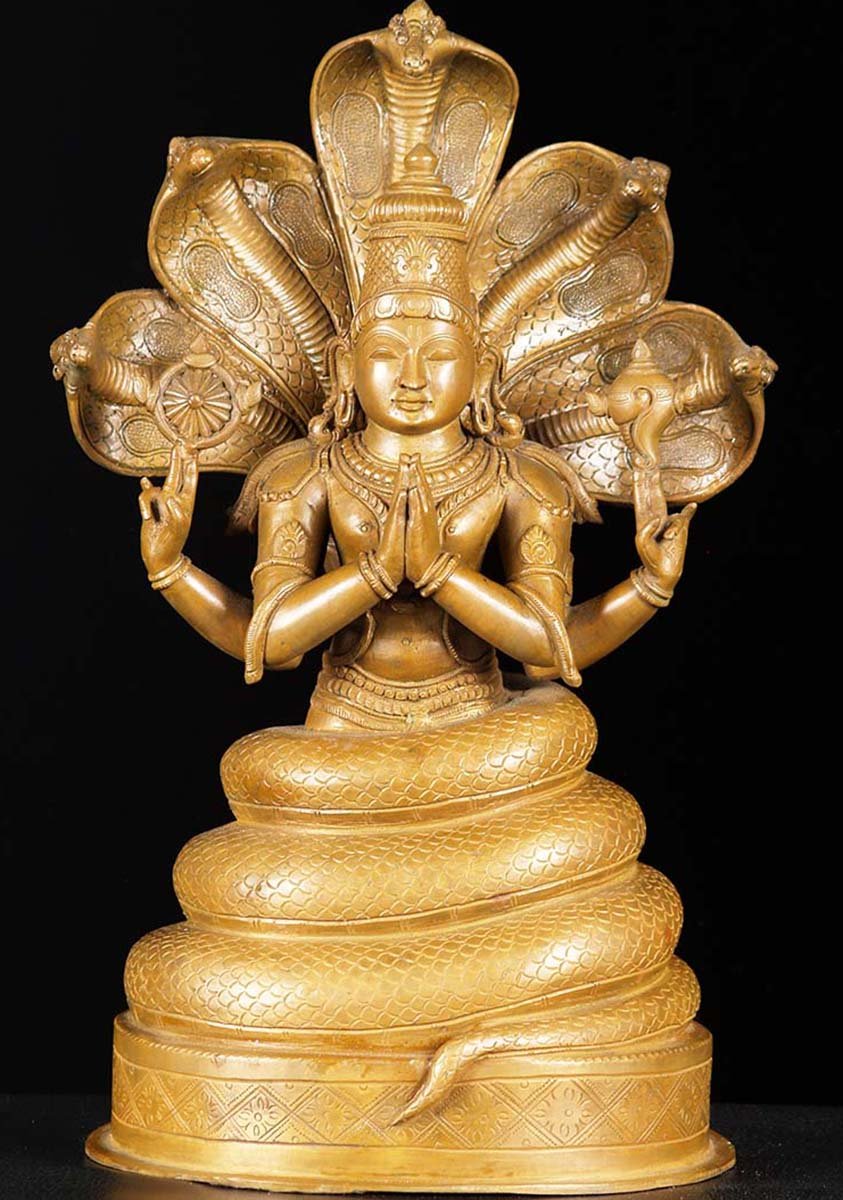 Bronze Patanjali Statue 14.5"