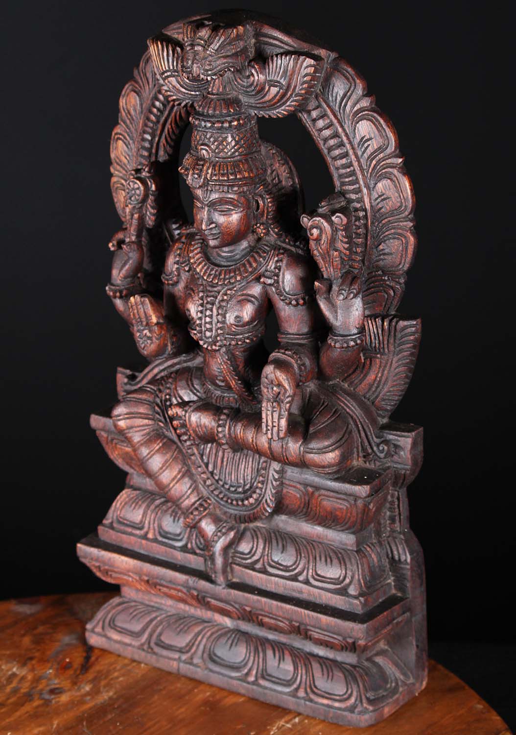 SOLD Wooden Vishnu Statue With Arch 18" (#76w6dv): Hindu Gods & Buddha ...