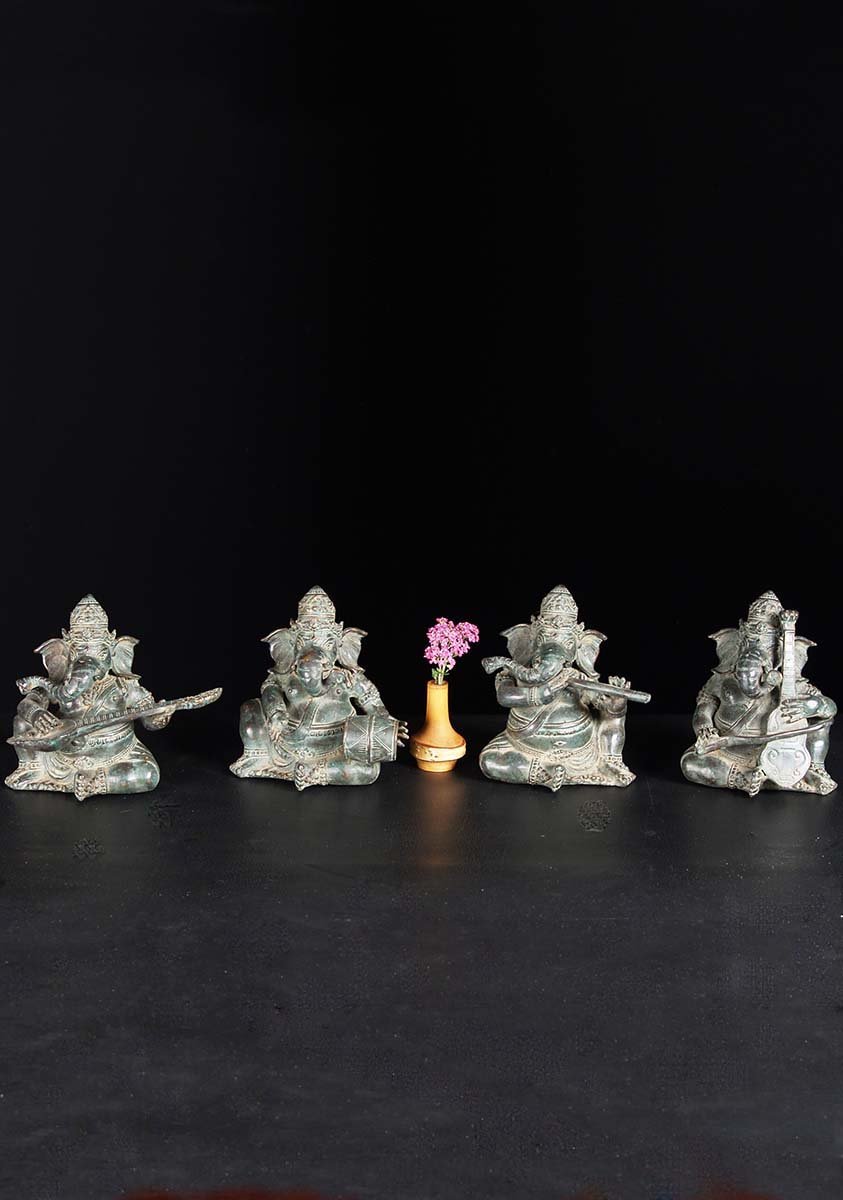 Brass Musical Ganesh Set 7"