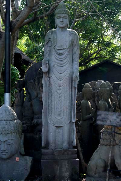 Enormous Standing Abhaya Mudra Buddha Sculpture 136"