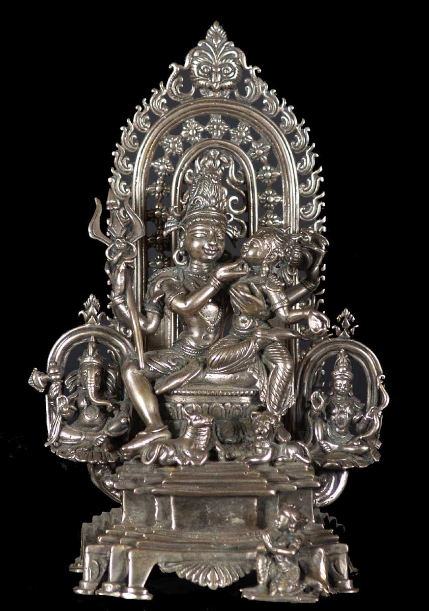 Shiva & Parvati with Ganesh & Kartikeya 11.5"