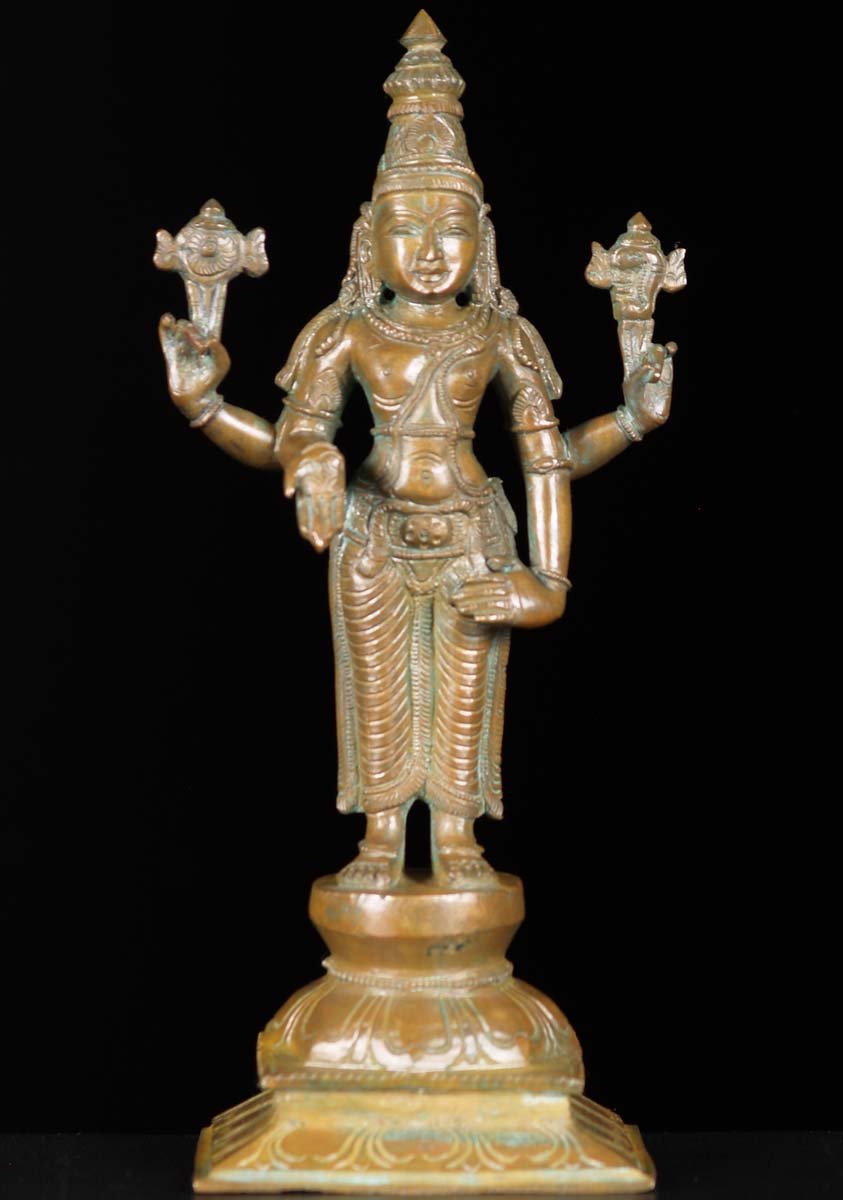 SOLD Bronze Vishnu Statue 10