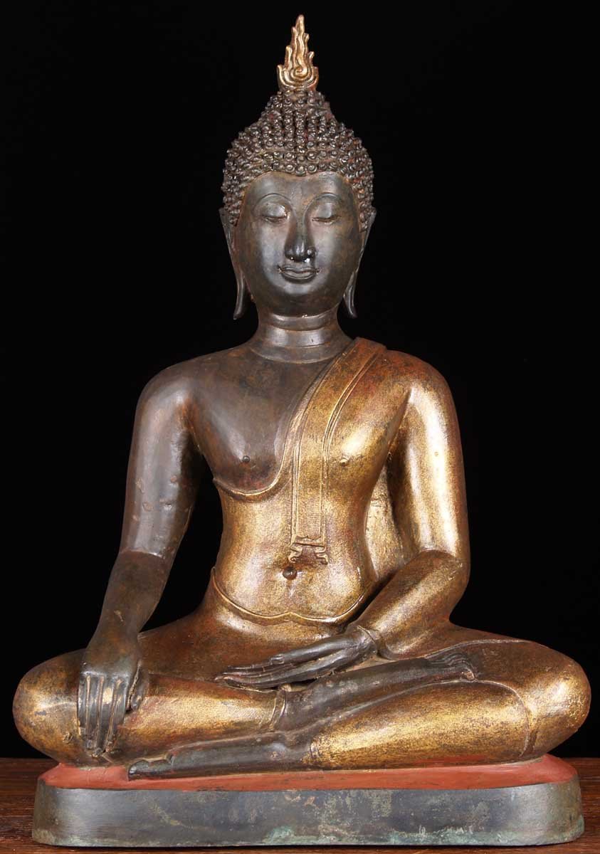 SOLD Thai Brass Sukhothai Buddha 20