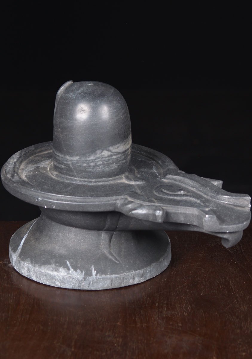 Black Marble Lingam of Lord Shiva 12"