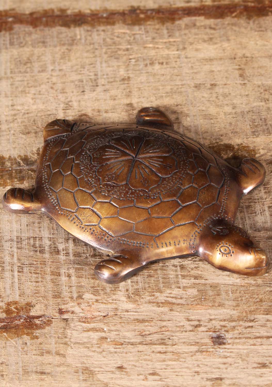 Brass Turtle Statue with Vaastu Shastra Numerology to Bring Good Luck to Home 8.5"