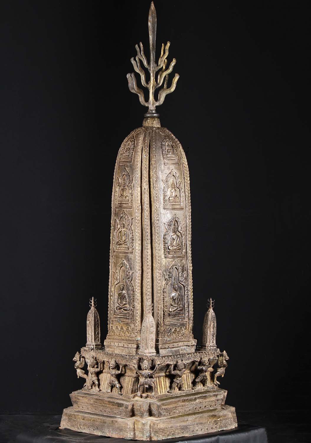 Brass Large Thai Style Stupa 80"