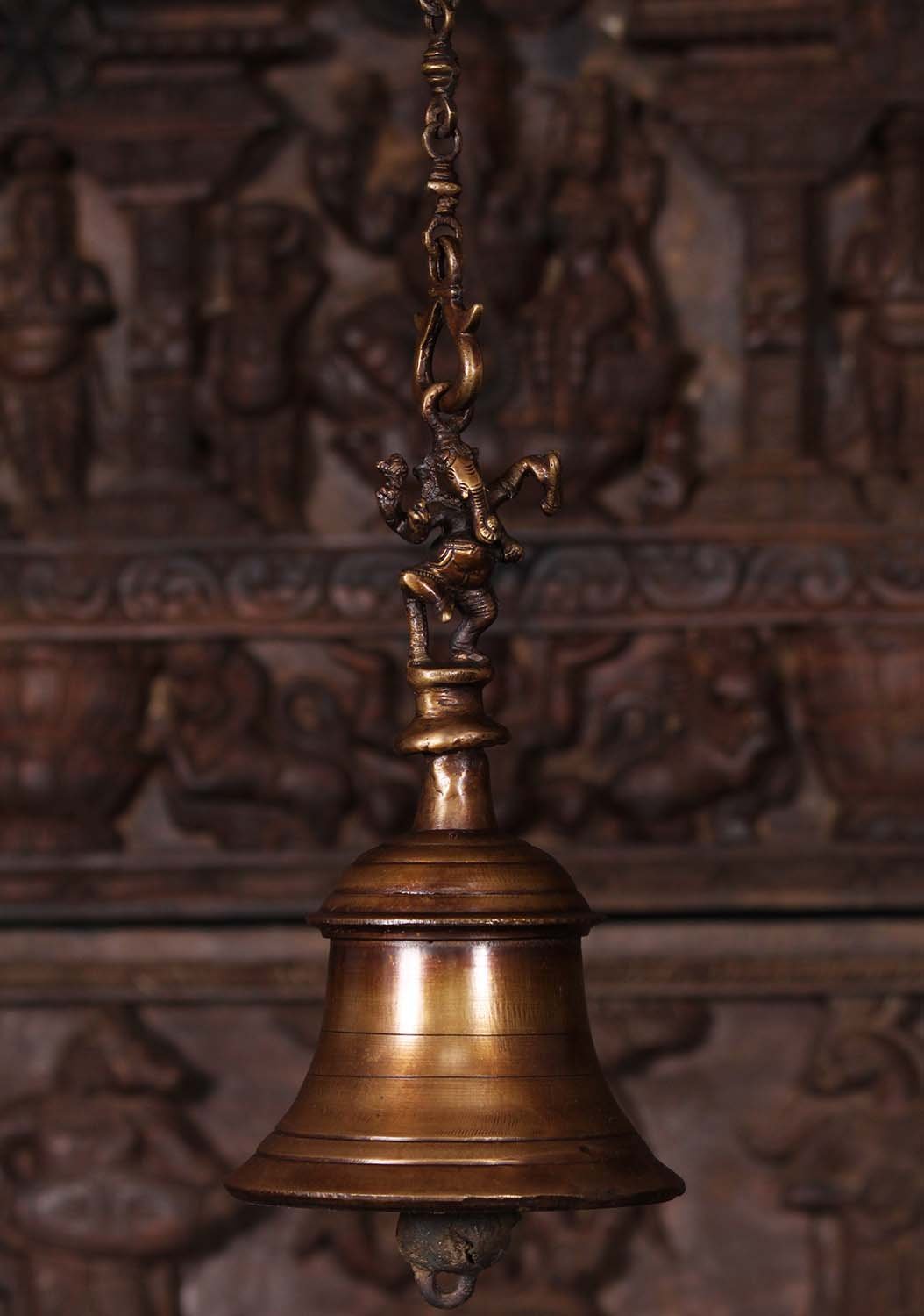 Brass Dancing Ganapathi Puja Bell 31"