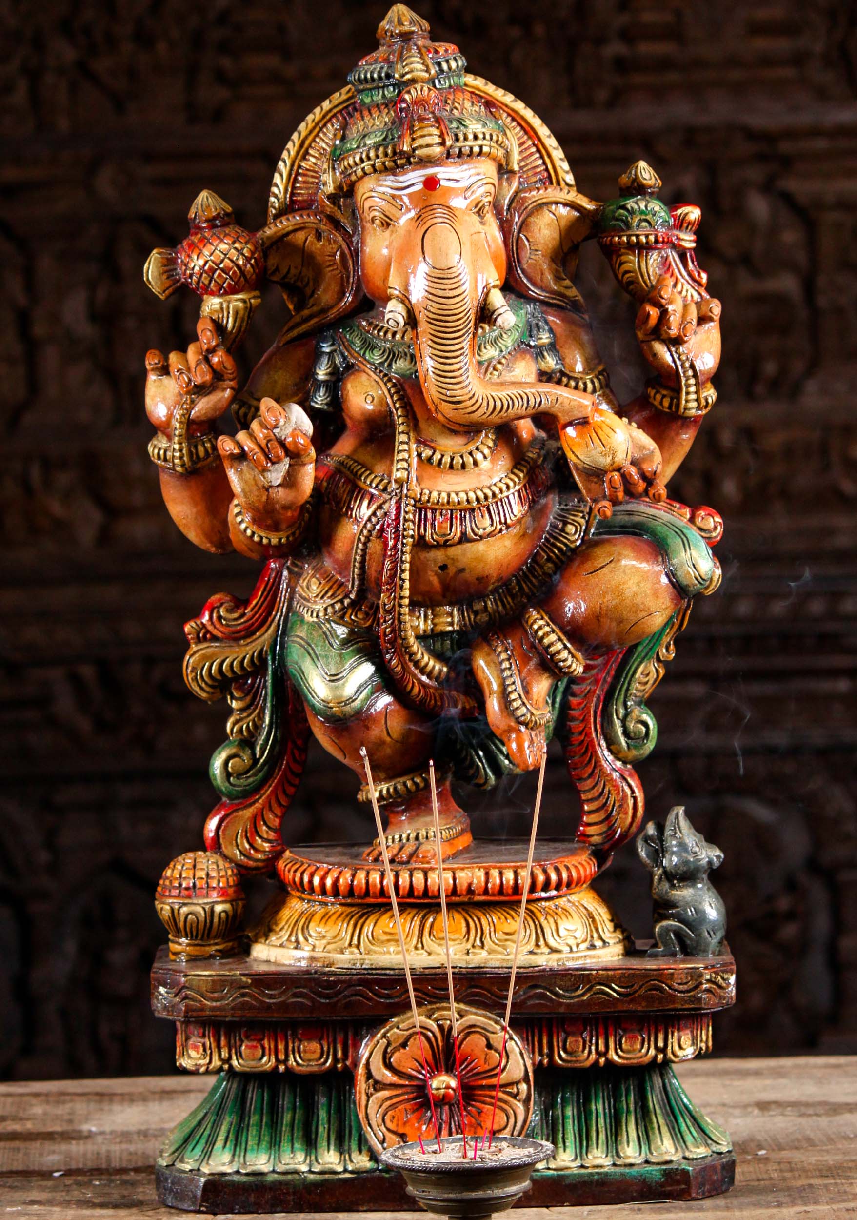 Dancing Ganesh with Mango Statue 30"