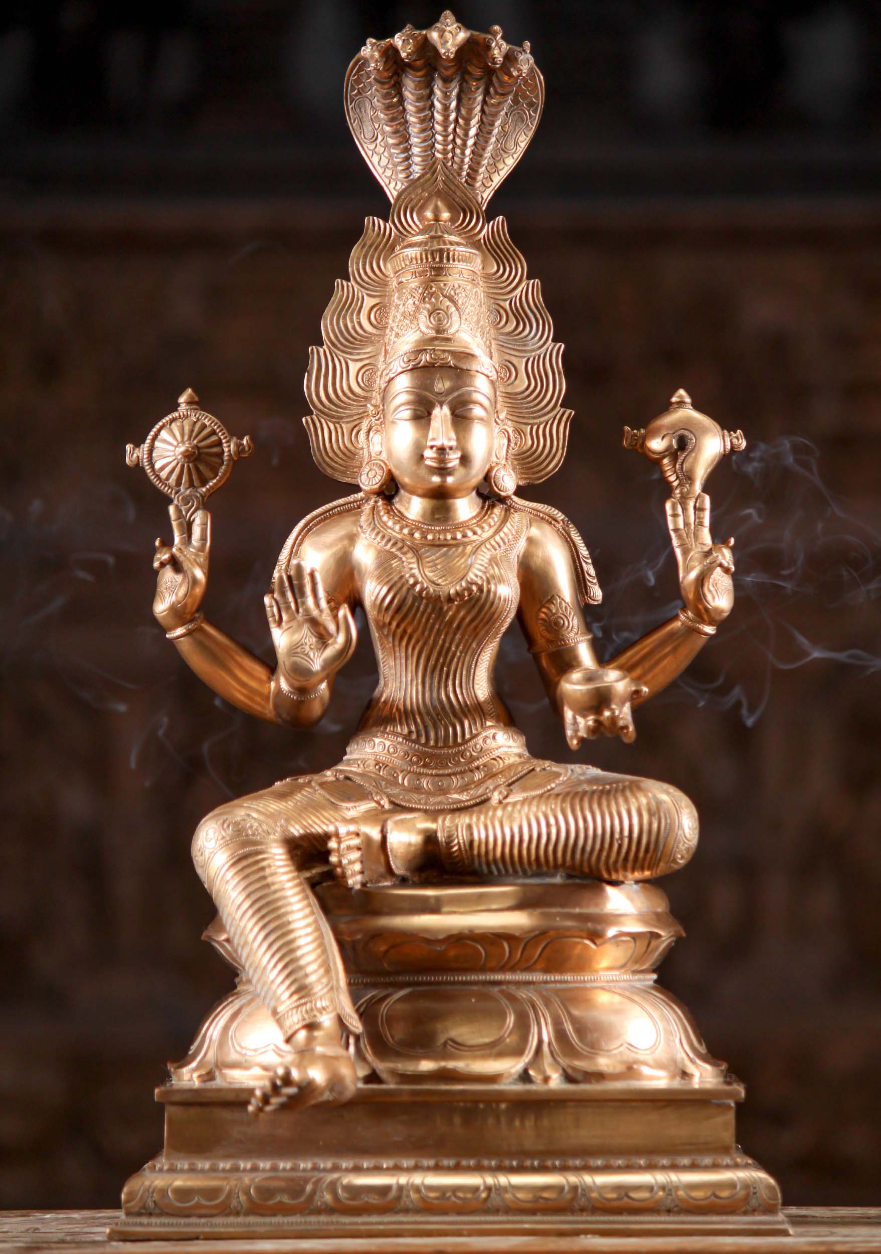 Bronze Supreme Mother Sri Narayani Statue 18.5"