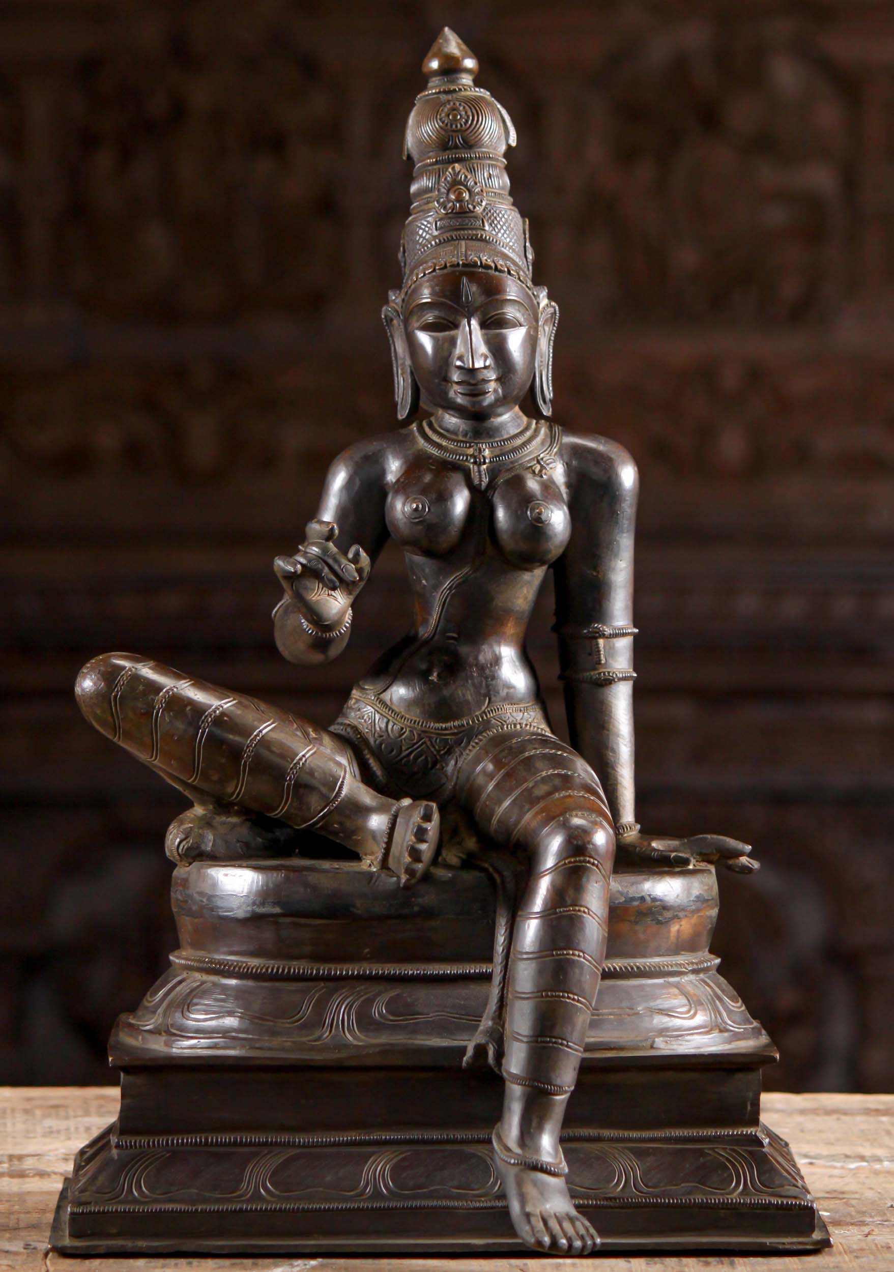 Bronze Stunning Parvati Bogashakti Statue 20.5"