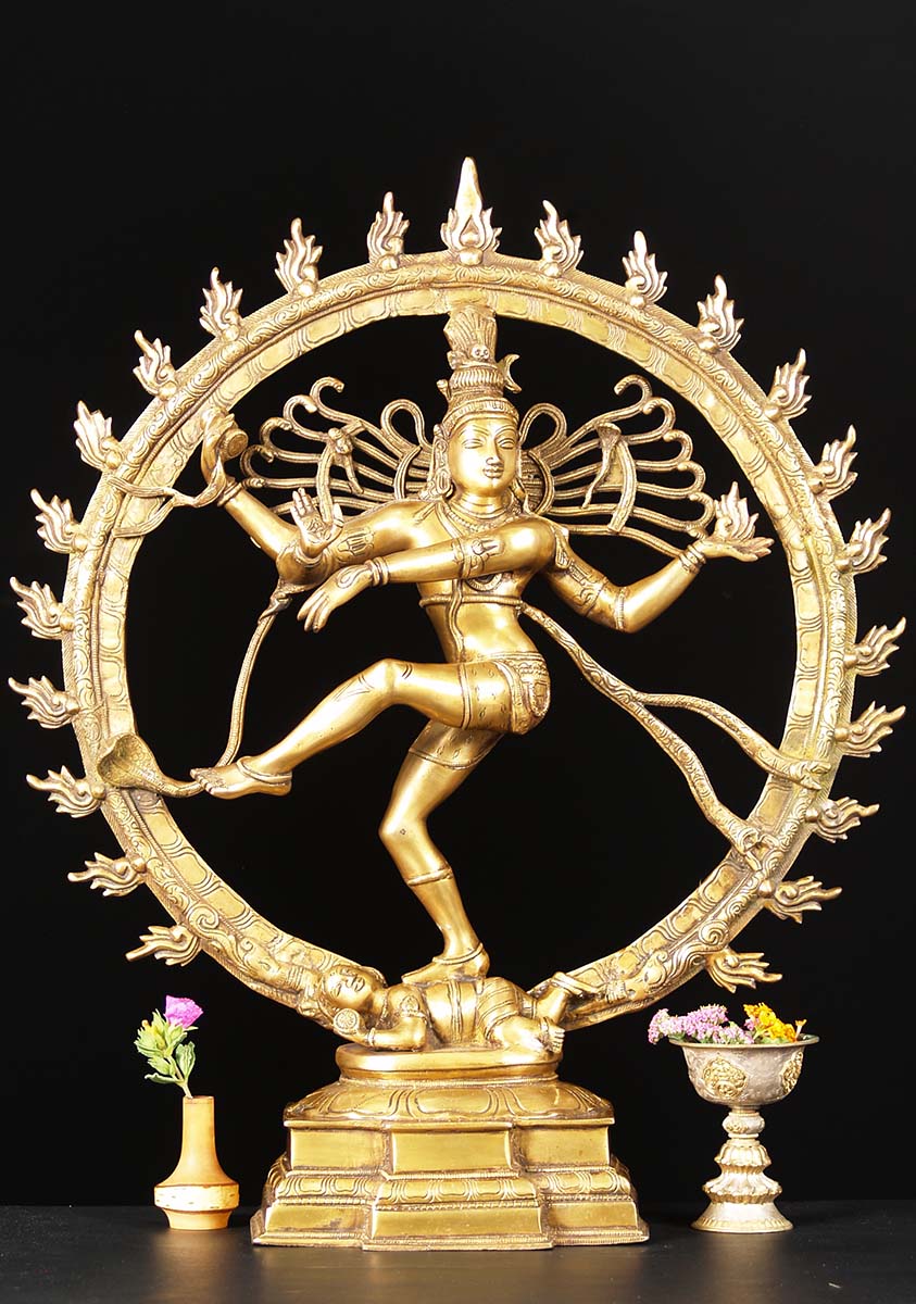 Brass Nataraja Dancing Shiva Sculpture 255 84bs158z Hindu Gods And Buddha Statues