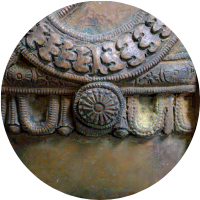statue of Lord Vishnu with Kaustubha jewel around his neck