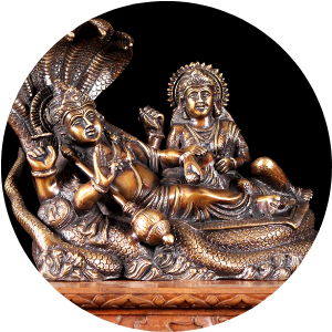 bronze statue of the first avatar of Vishni Adi Purish