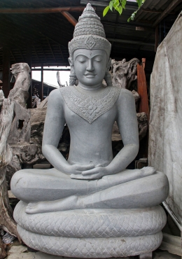 SOLD Stone Meditating Buddha Statue 24