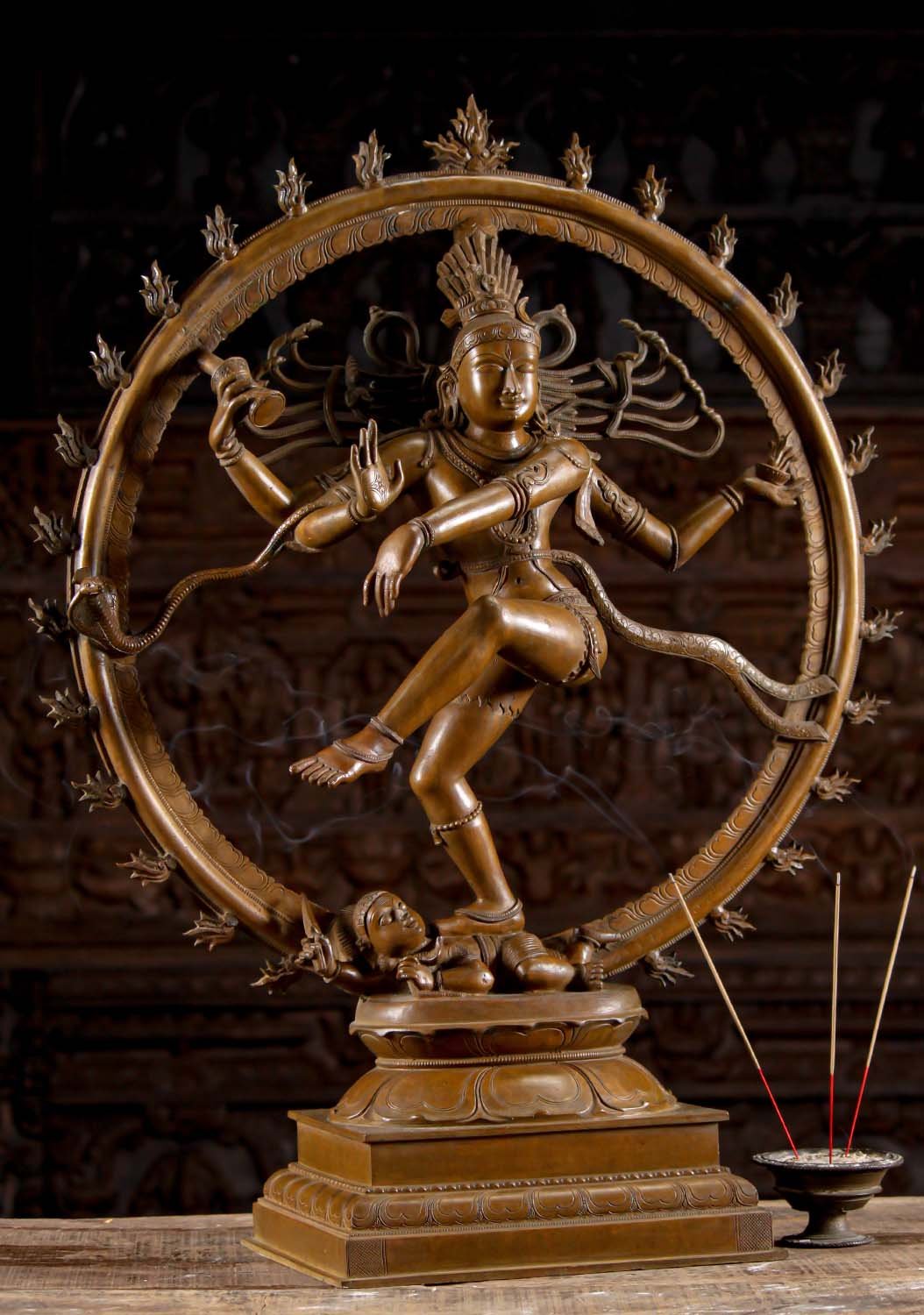 SOLD Stunning Hand Crafted Bronze Sculpture of Hindu God Shiva as Lord of  Dance Nataraja 32