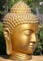 PREORDER Golden Large Peaceful Stone Buddha Head Garden Statue Perfect for  Outdoors 50